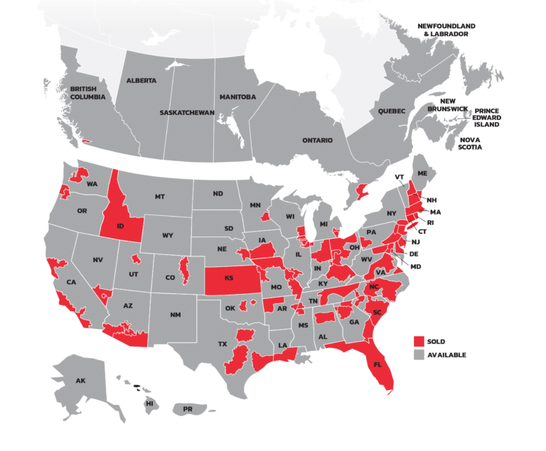 Available territory map